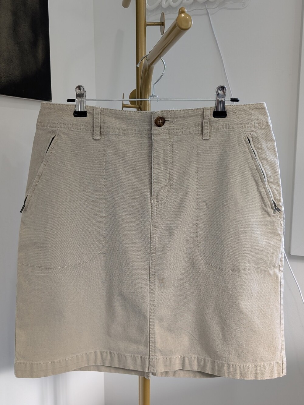 3/$50 Vintage Eddie Bauer Khaki Utility Cargo Skirt